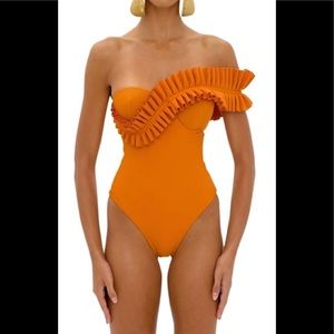 Nisi Orange One Piece Swimsuit Andrea Iyamah